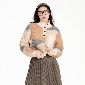Sandy Liang x Target Colorblock Sherpa Sweatshirt